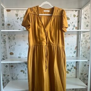 Christy Dawn Mustard Midi Dress